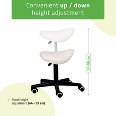 Meistro kėdutė balnas – Habys LUMO Comfy Base K501, balta