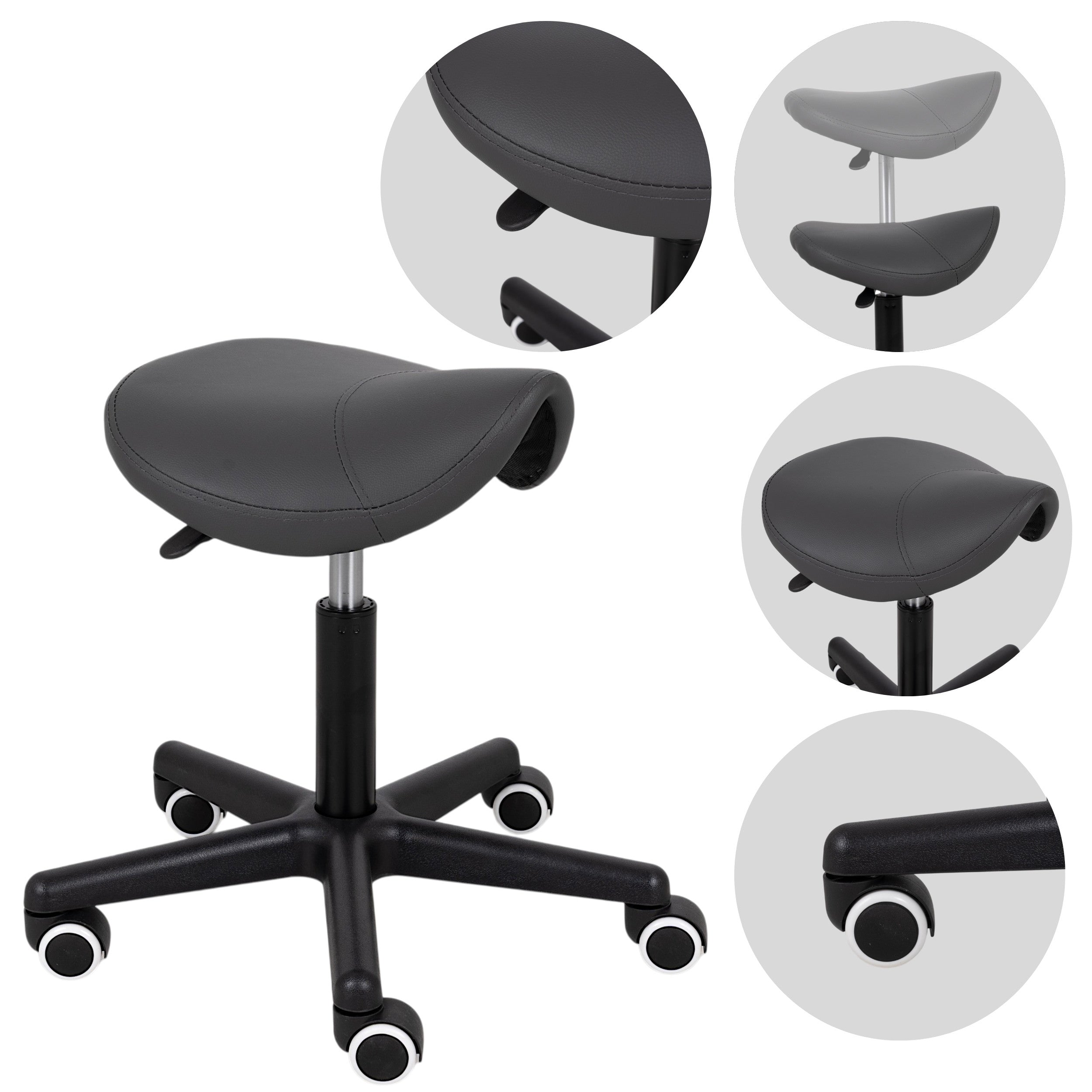 Meistro kėdutė balnas – Habys LUMO Comfy Base K521, pilka