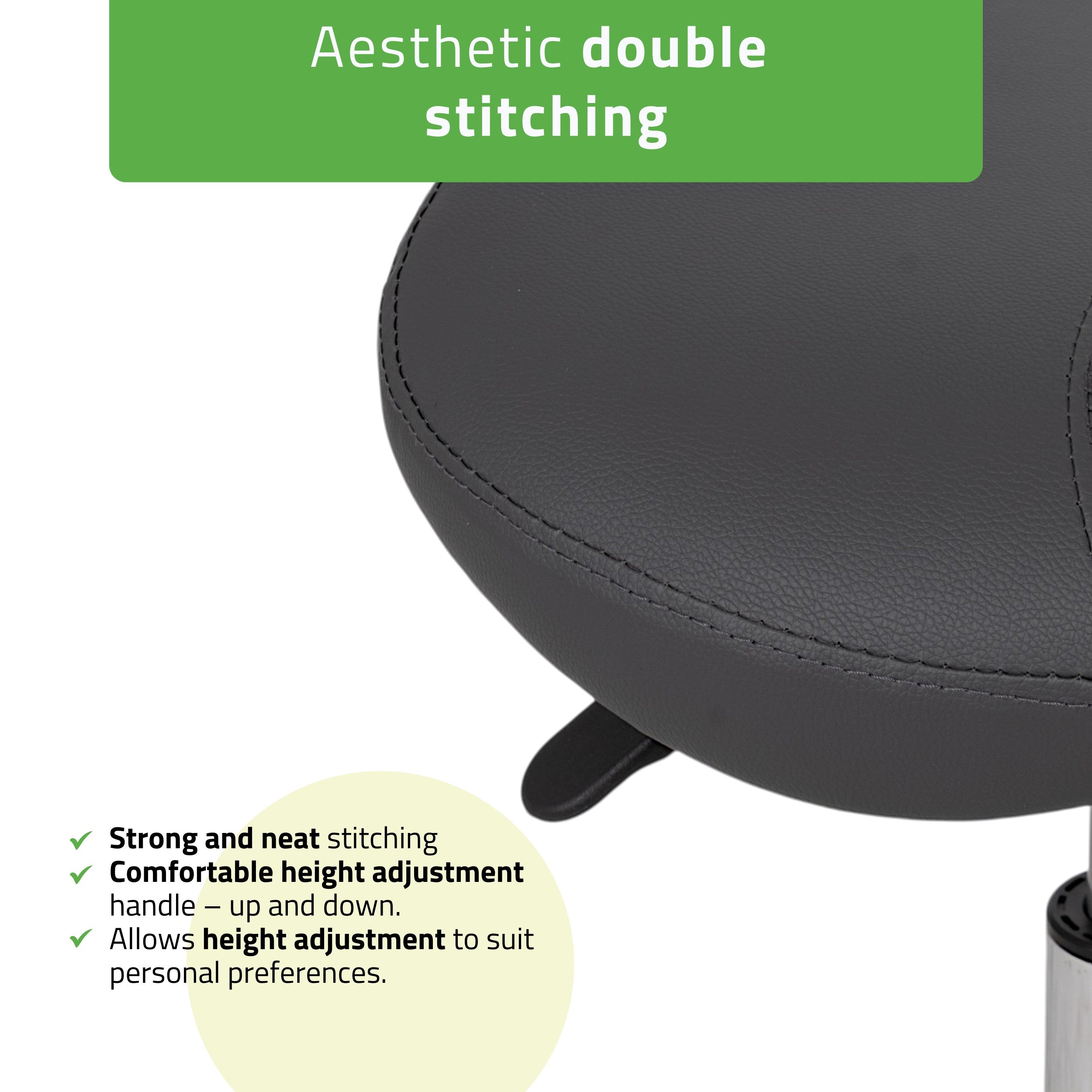 Saddle stool Lila, PVC k521 grey