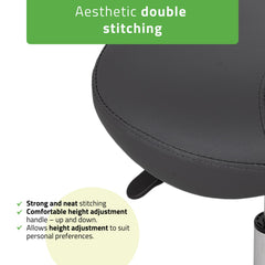 Saddle stool Lila, PVC k521 grey