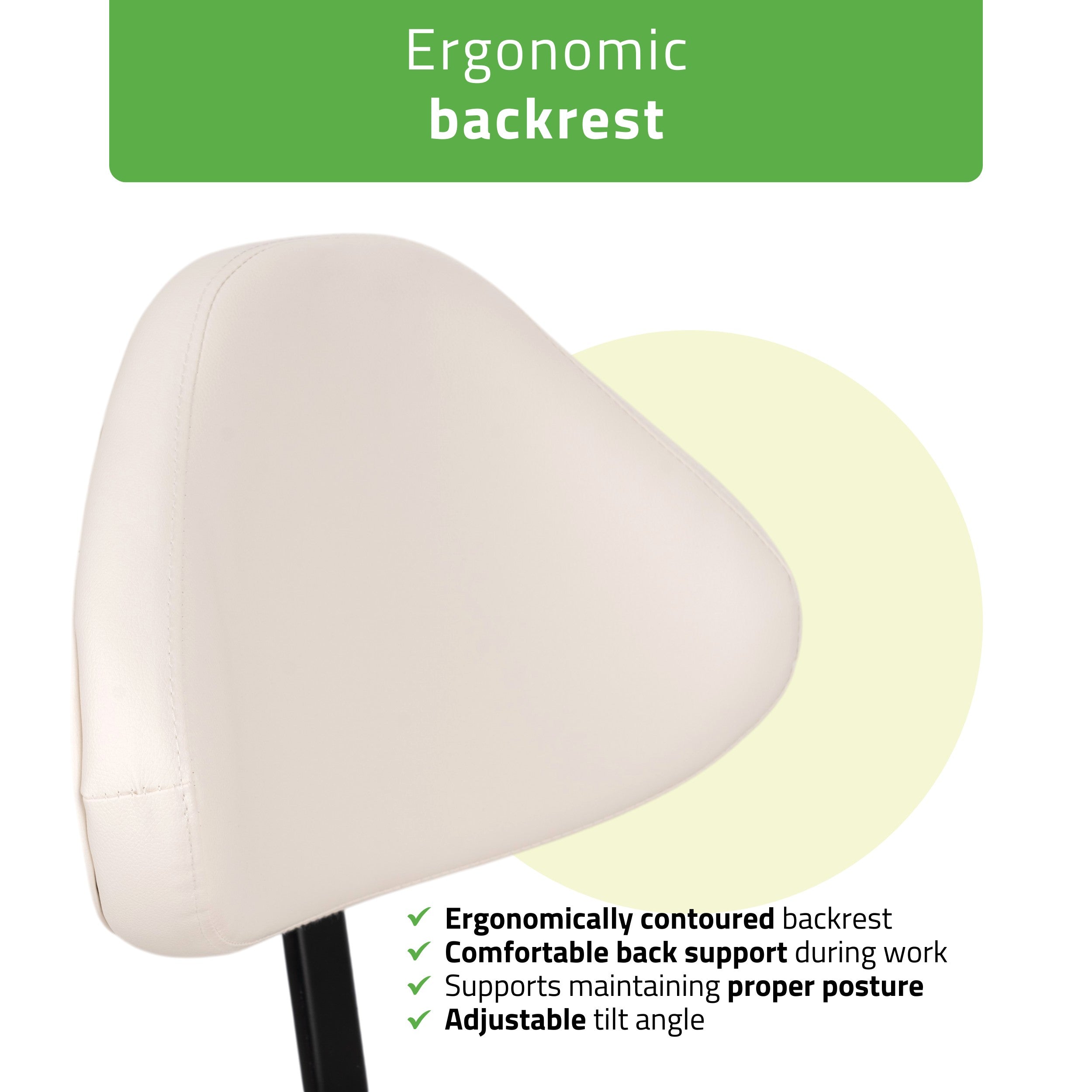 Saddle stool Sola, Comfy Base k501 white