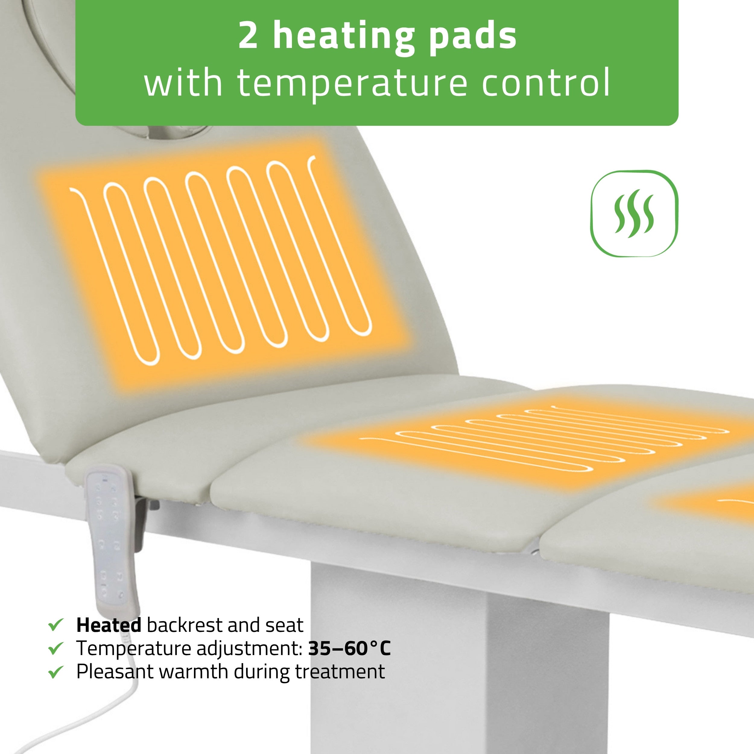 Serenity ERGO 4 elektrinis šildomas masažo stalas Satin Comfort K729, pilkas