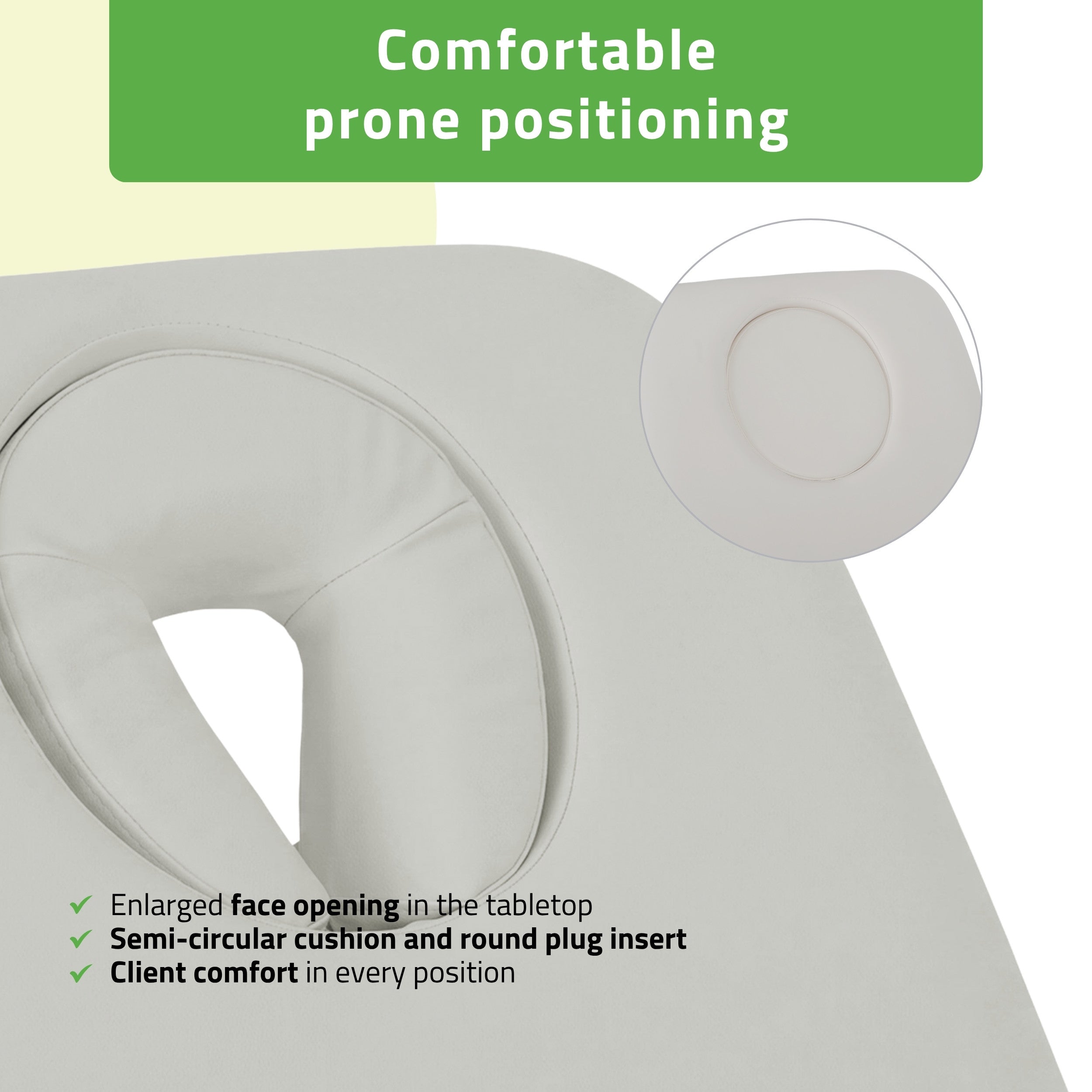Serenity ERGO 4 elektrinis šildomas masažo stalas Satin Comfort K729, pilkas
