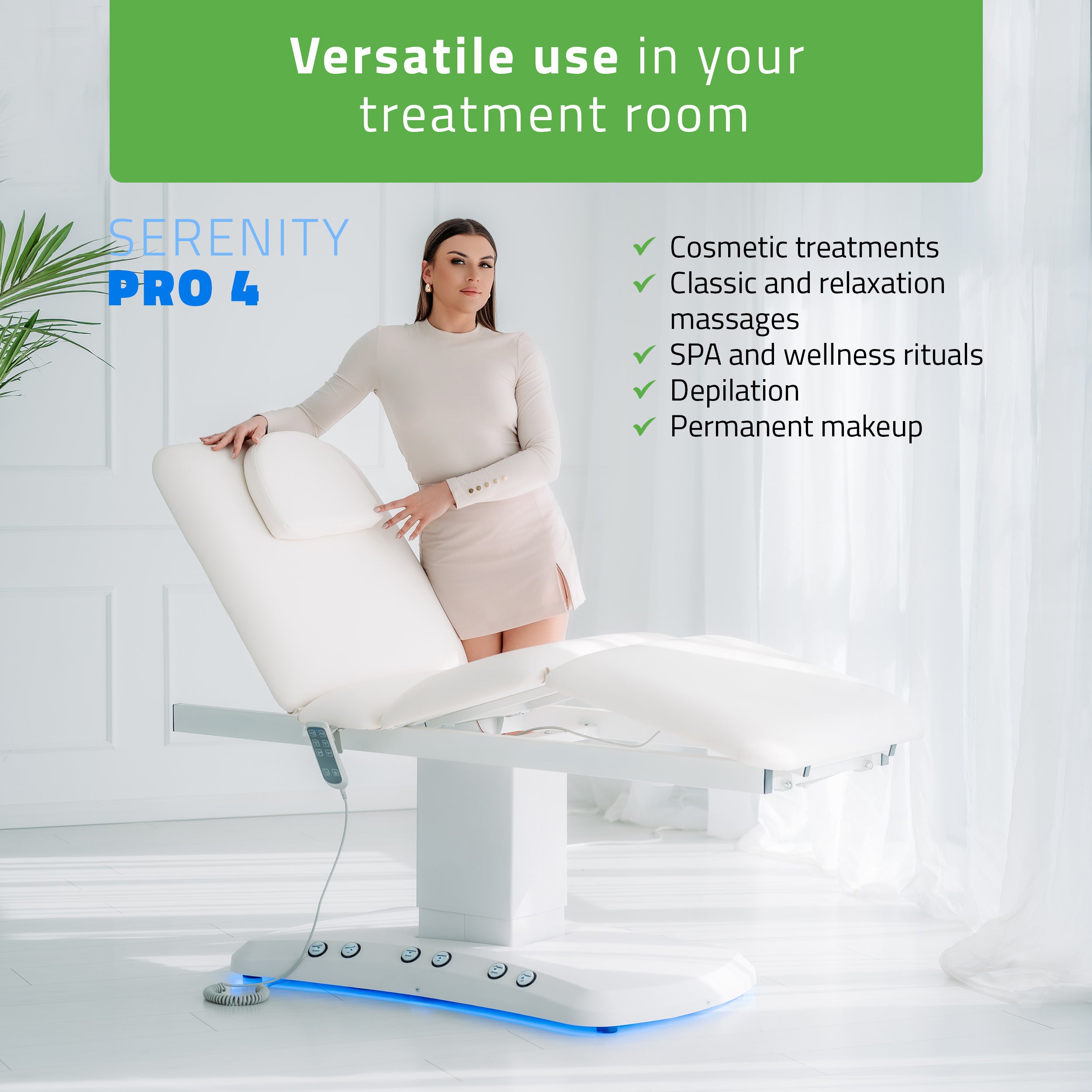 Elektrinis šildomas masažo ir SPA gultas – Habys Serenity PRO 4