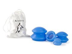 Silicone cups - set of 4pc, blue