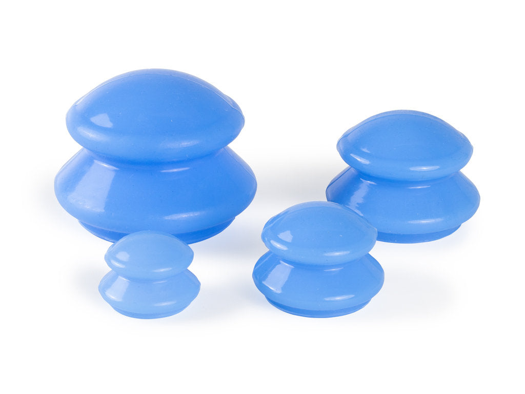 Silicone cups - set of 4pc, blue