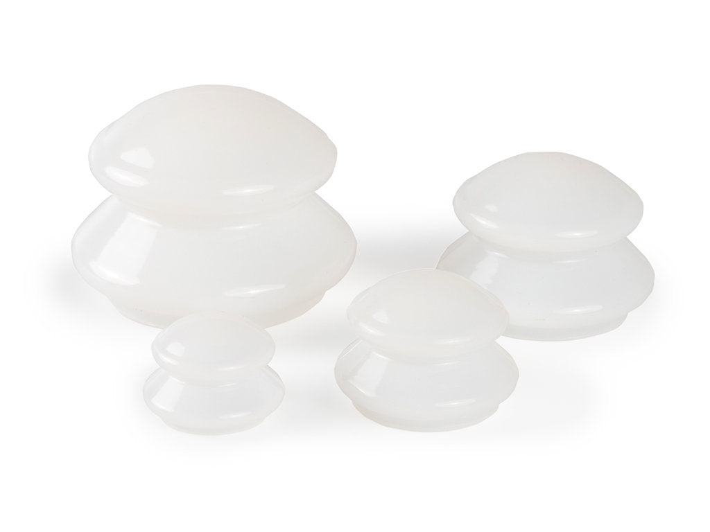 Silicone cups - set of 4pc, white