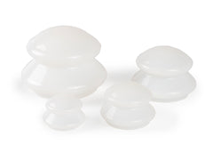 Silicone cups - set of 4pc, white