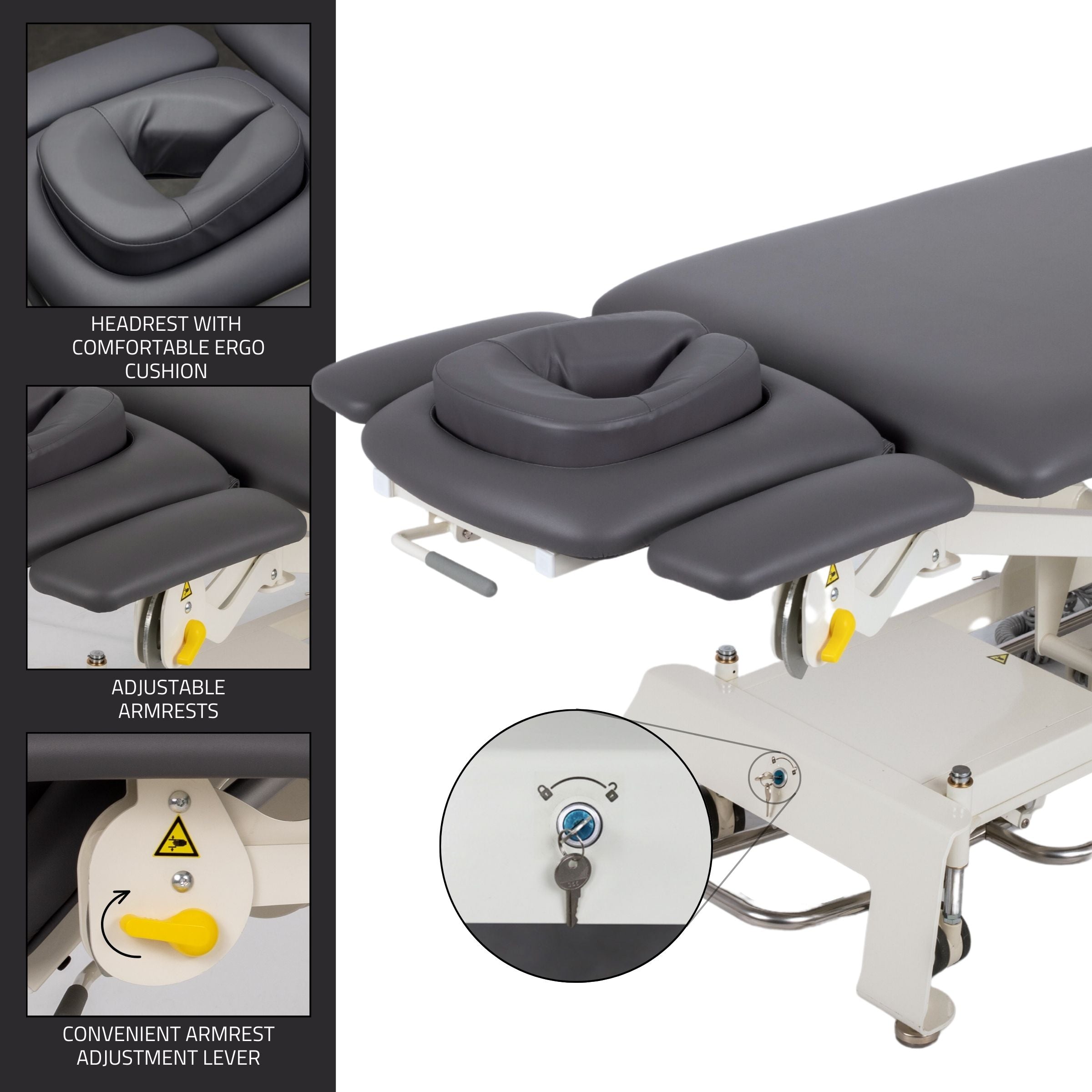 Stationary massage table Evero V4 ERGO Touch Core k322 Gray
