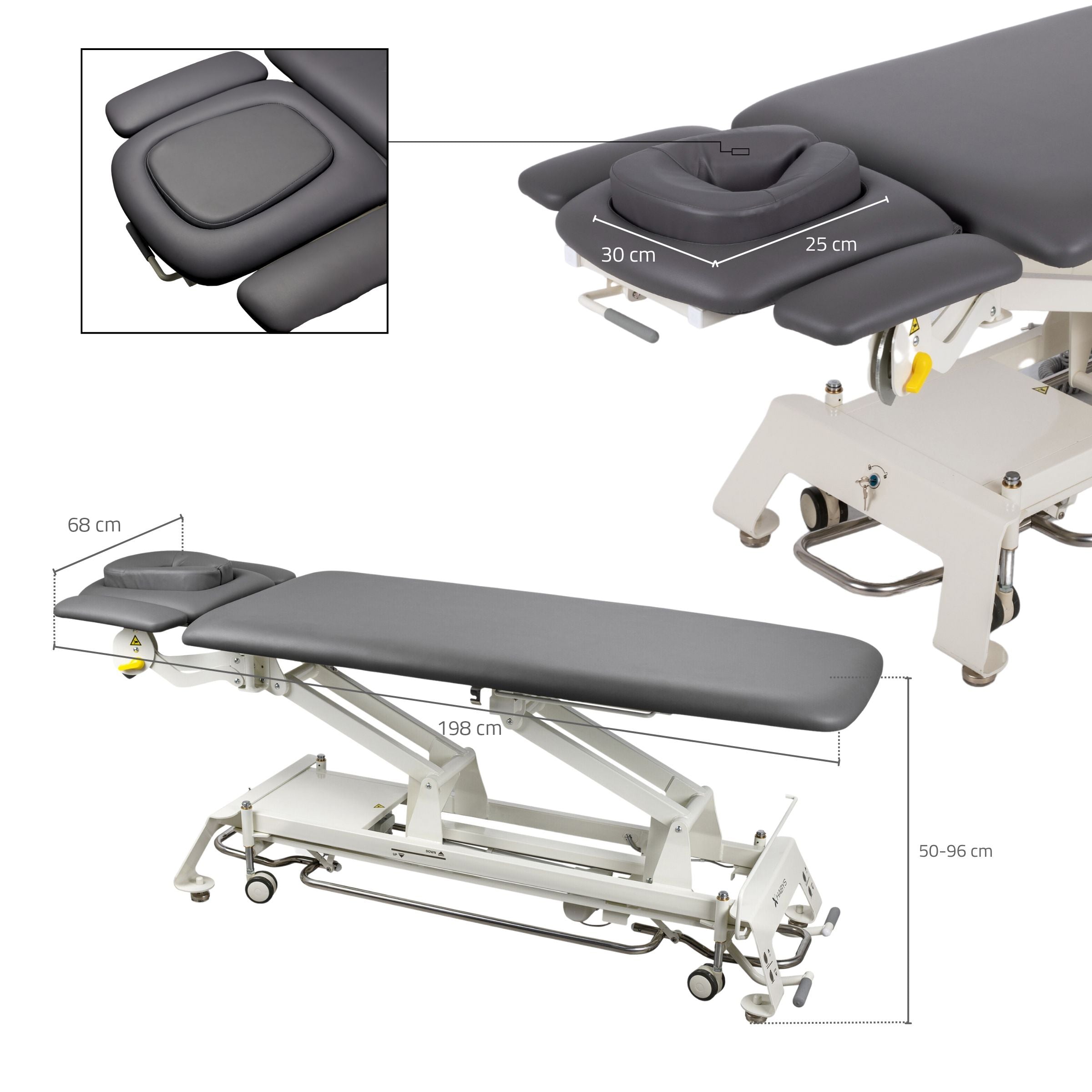 Stationary massage table Evero V4 ERGO Touch Core k322 Gray