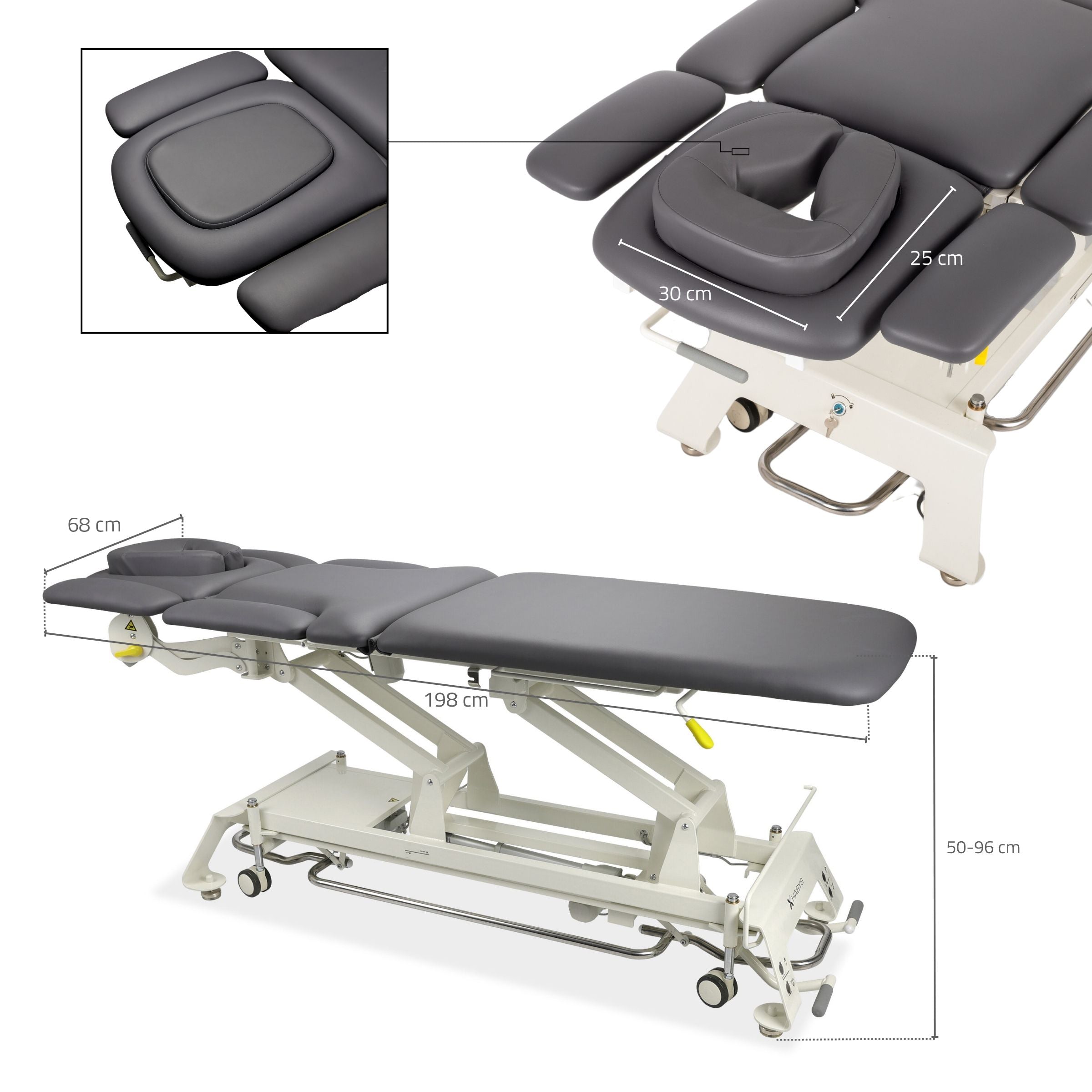 Stationary massage table Evero X7 ERGO Touch Core k322 Gray