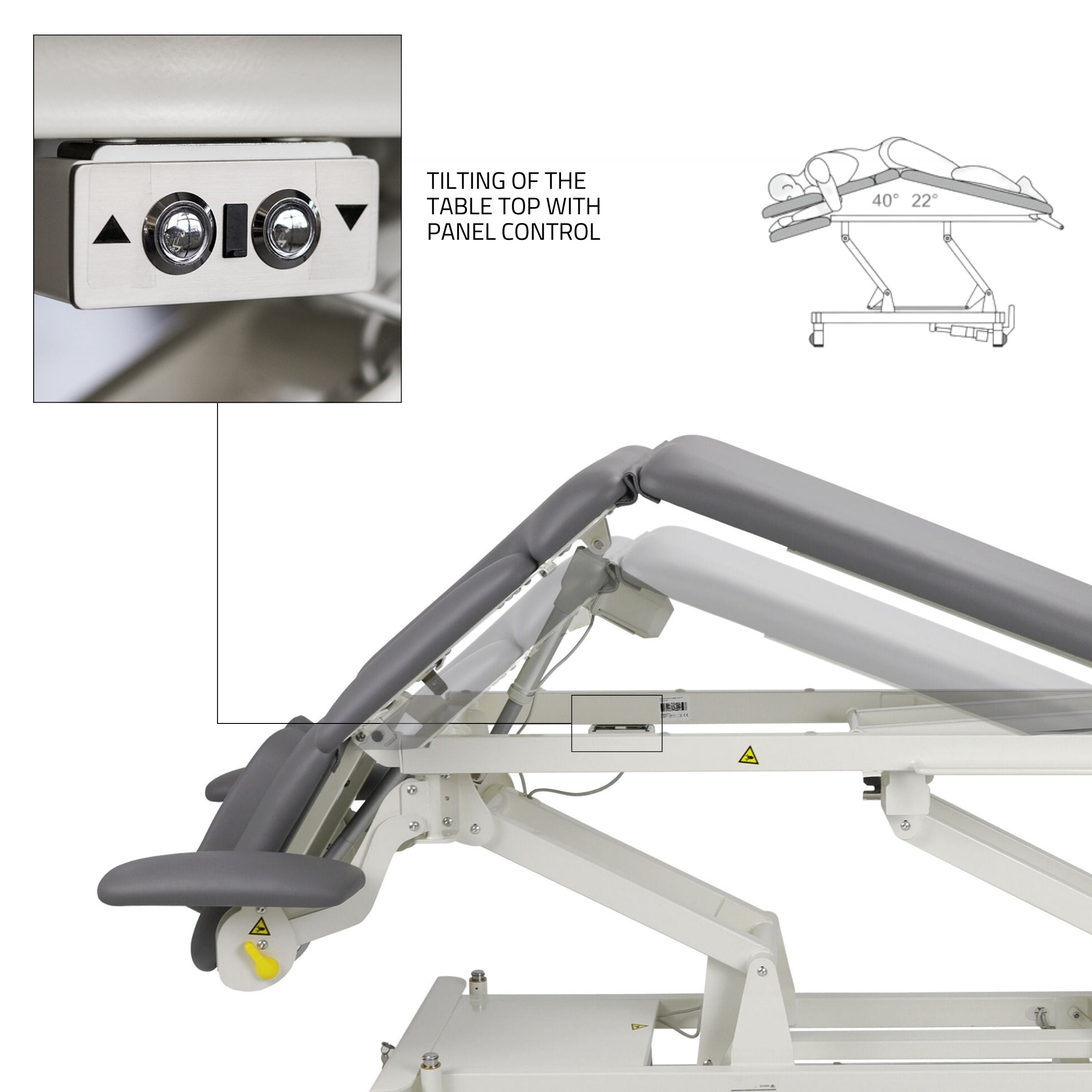 Stationary massage table Evero X7 ERGO Touch Core k322 Gray