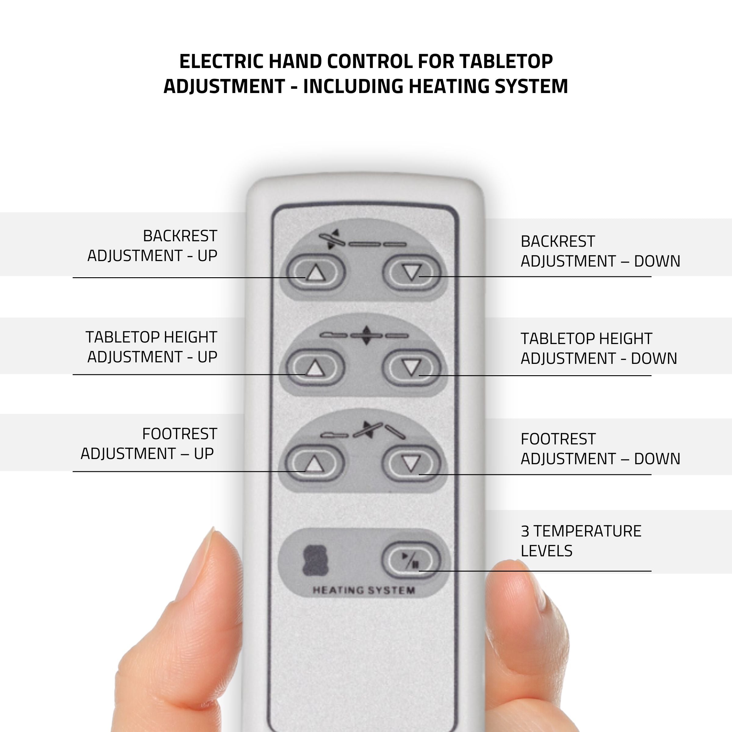 Stationary massage table Libra 4 HEAT So Skin K434 Beige