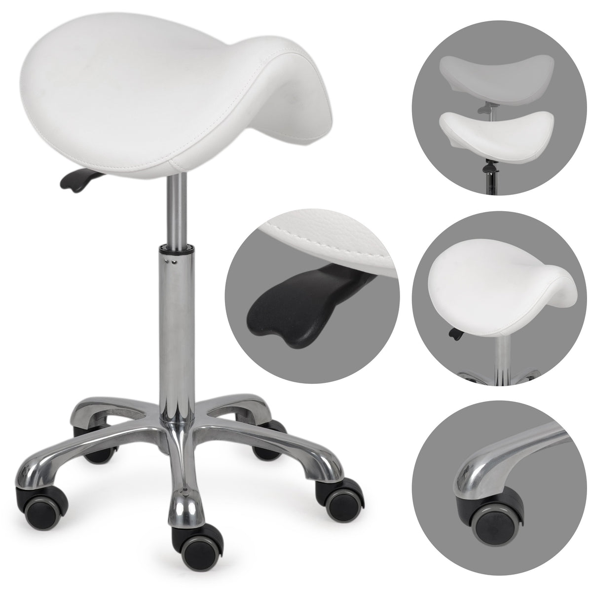 Meistro kėdutė – Habys Alma So Skin K401, balta