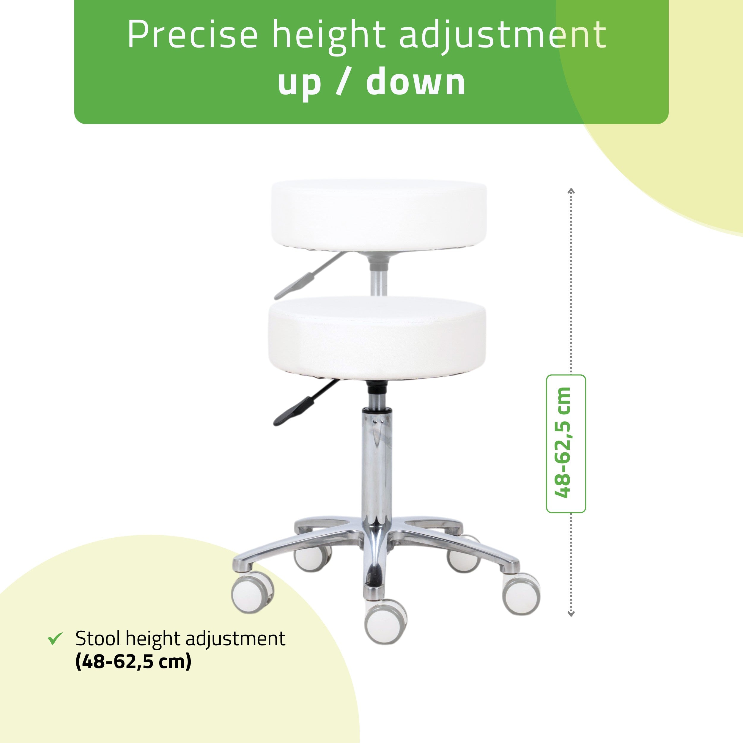 Stool Mobi, Comfy Base k501 white