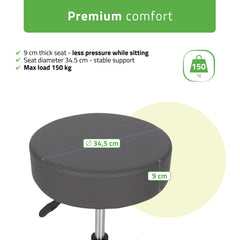 Stool TIMO, Comfy Base k521 grey
