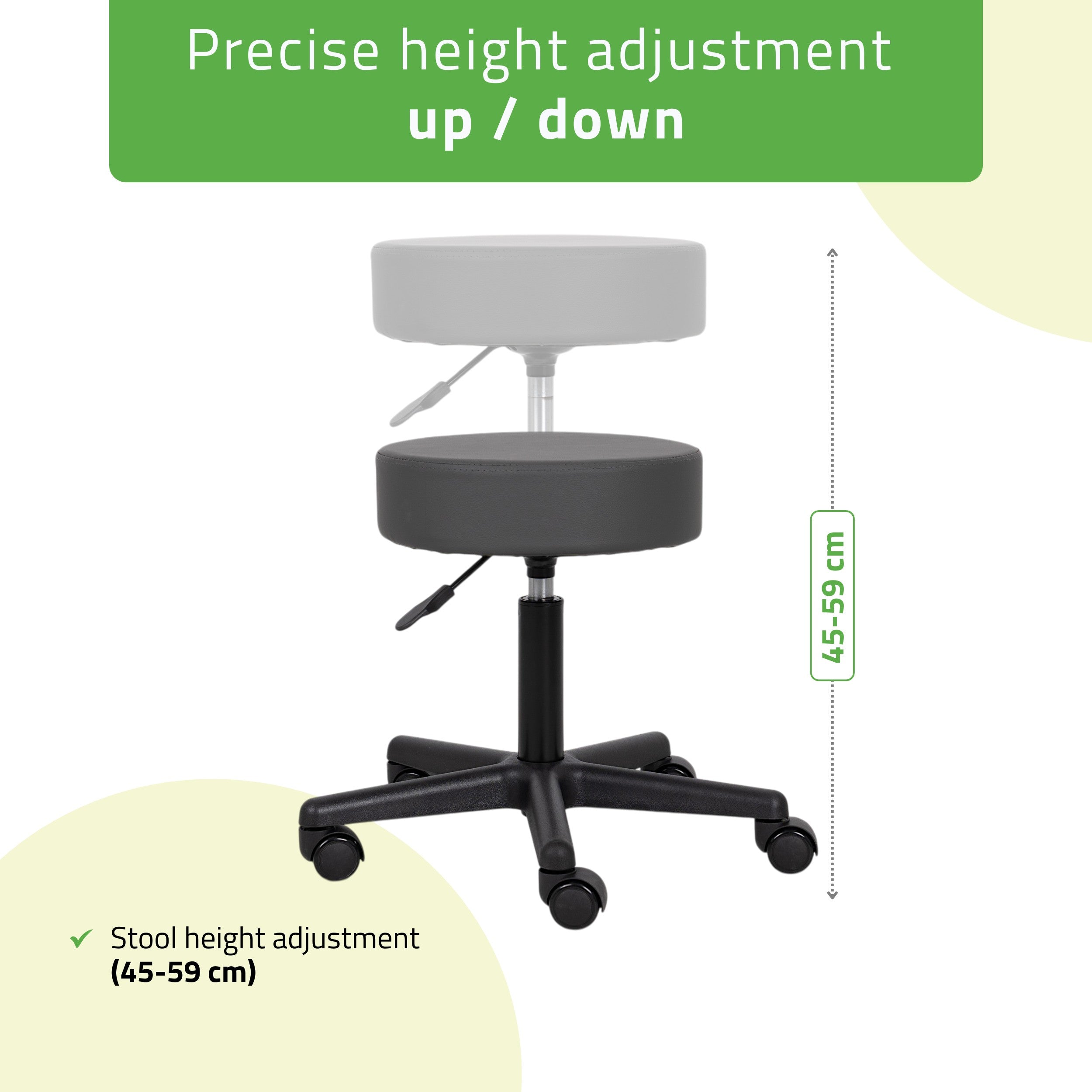 Stool TIMO, Comfy Base k521 grey