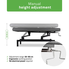 -2-VIGO 1 Stationary  massage table with manual height adjustment - dark gray-2