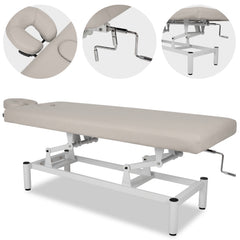 --VIGO 1 Stationary  massage table with manual height adjustment - light gray-