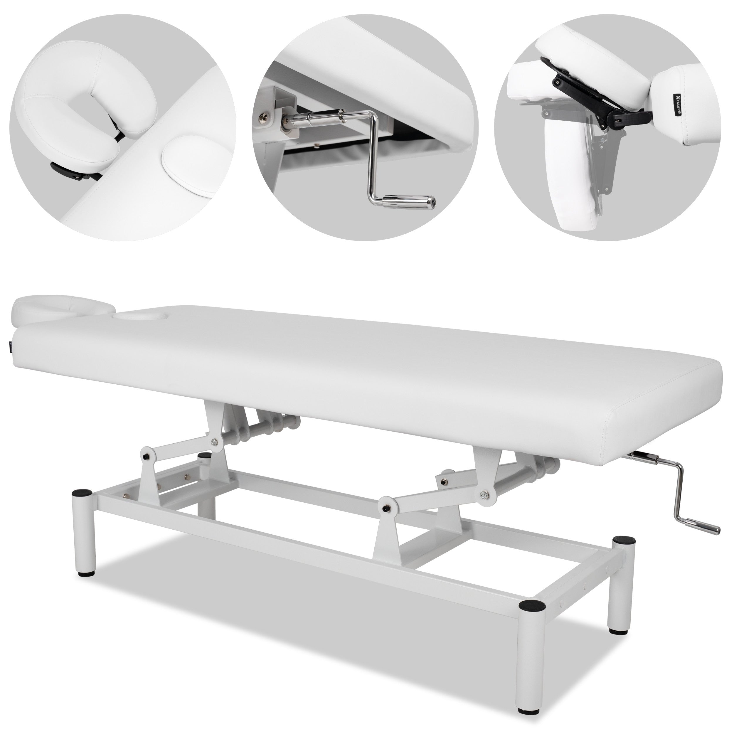 --VIGO 1 Stationary  massage table with manual height adjustment - white-