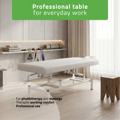 -1-VIGO 1 Stationary  massage table with manual height adjustment - white-1