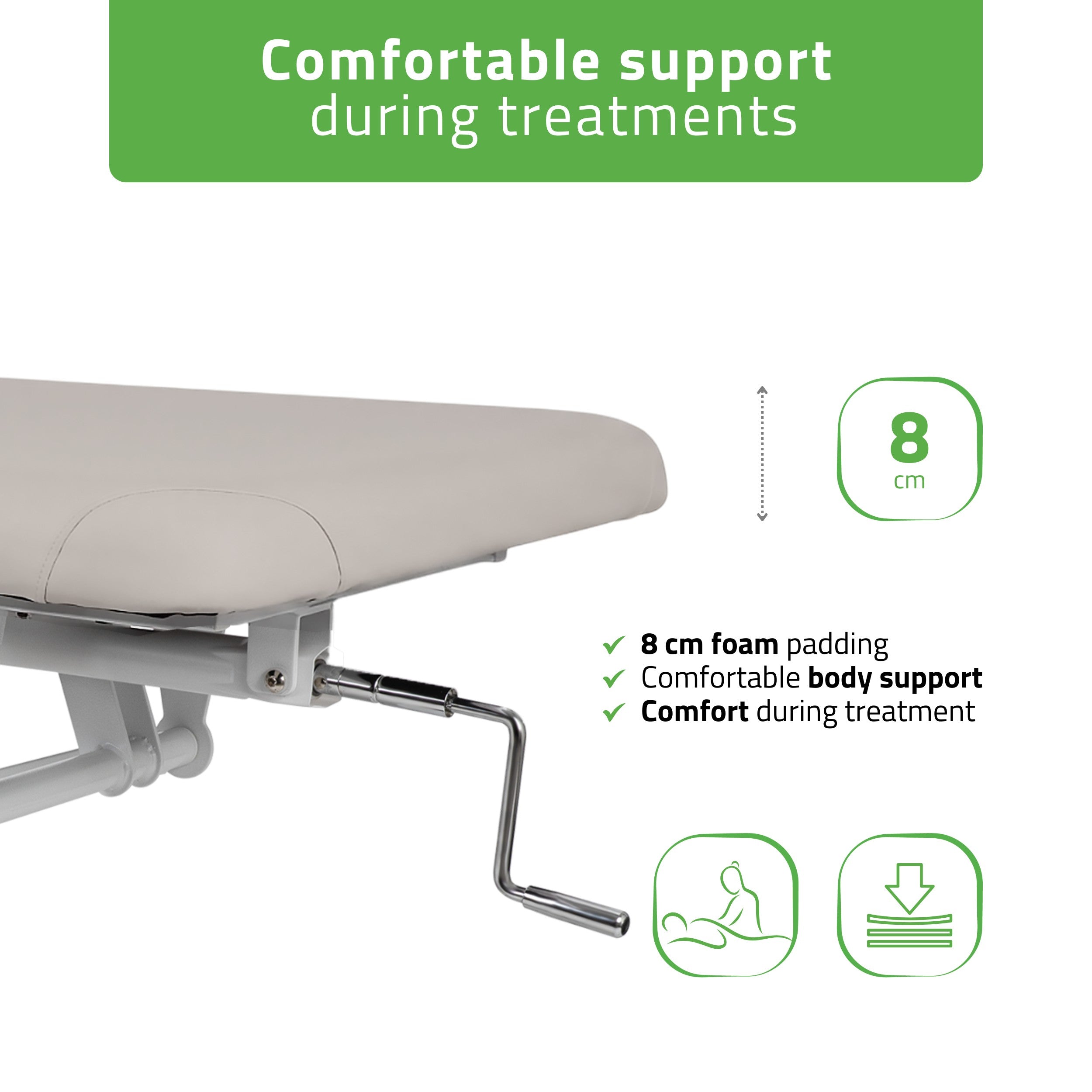 -3-VIGO 2 Stationary massage table with adjustable backrest - light gray-3