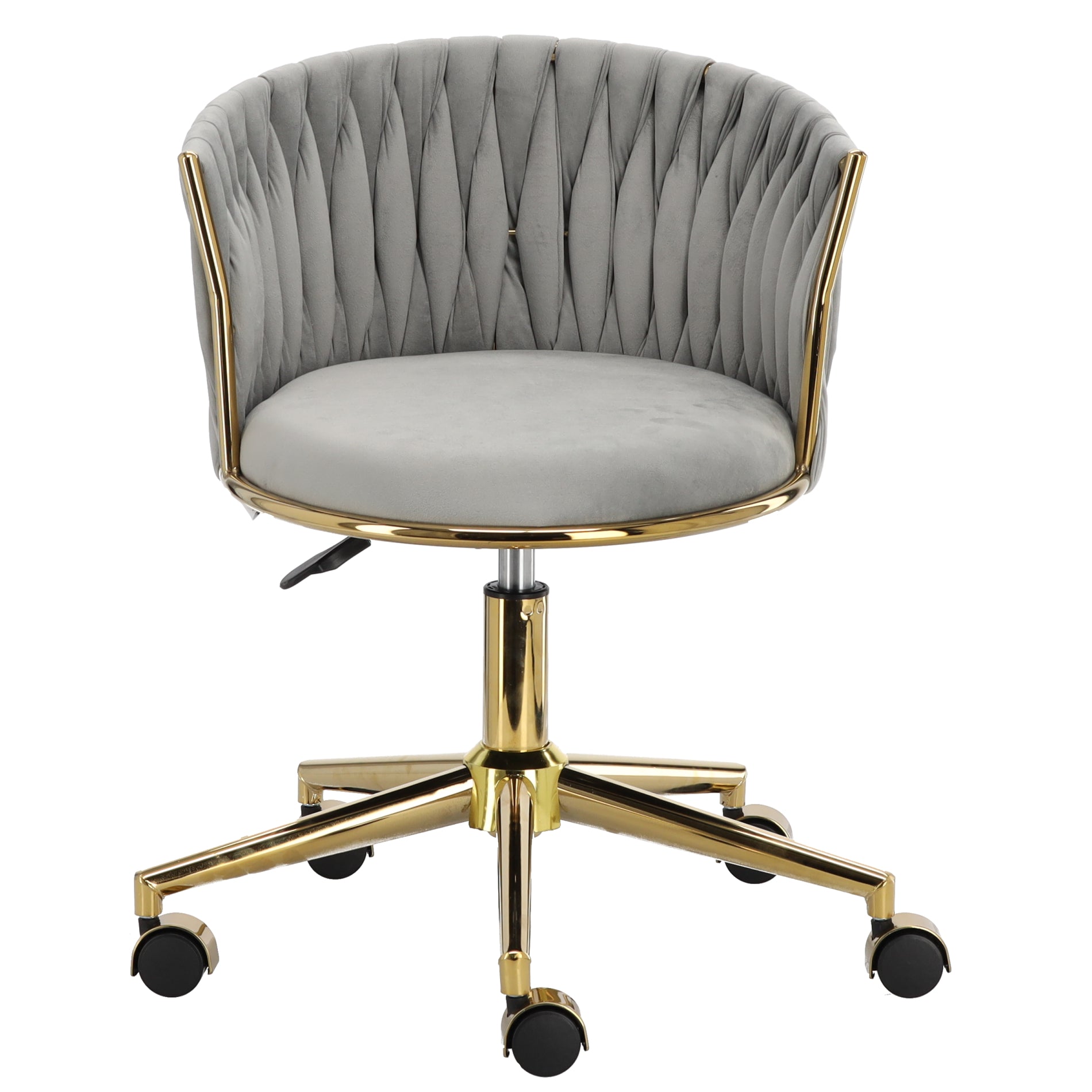 Meistro kėdė Velvet Gold su atlošu – pilka