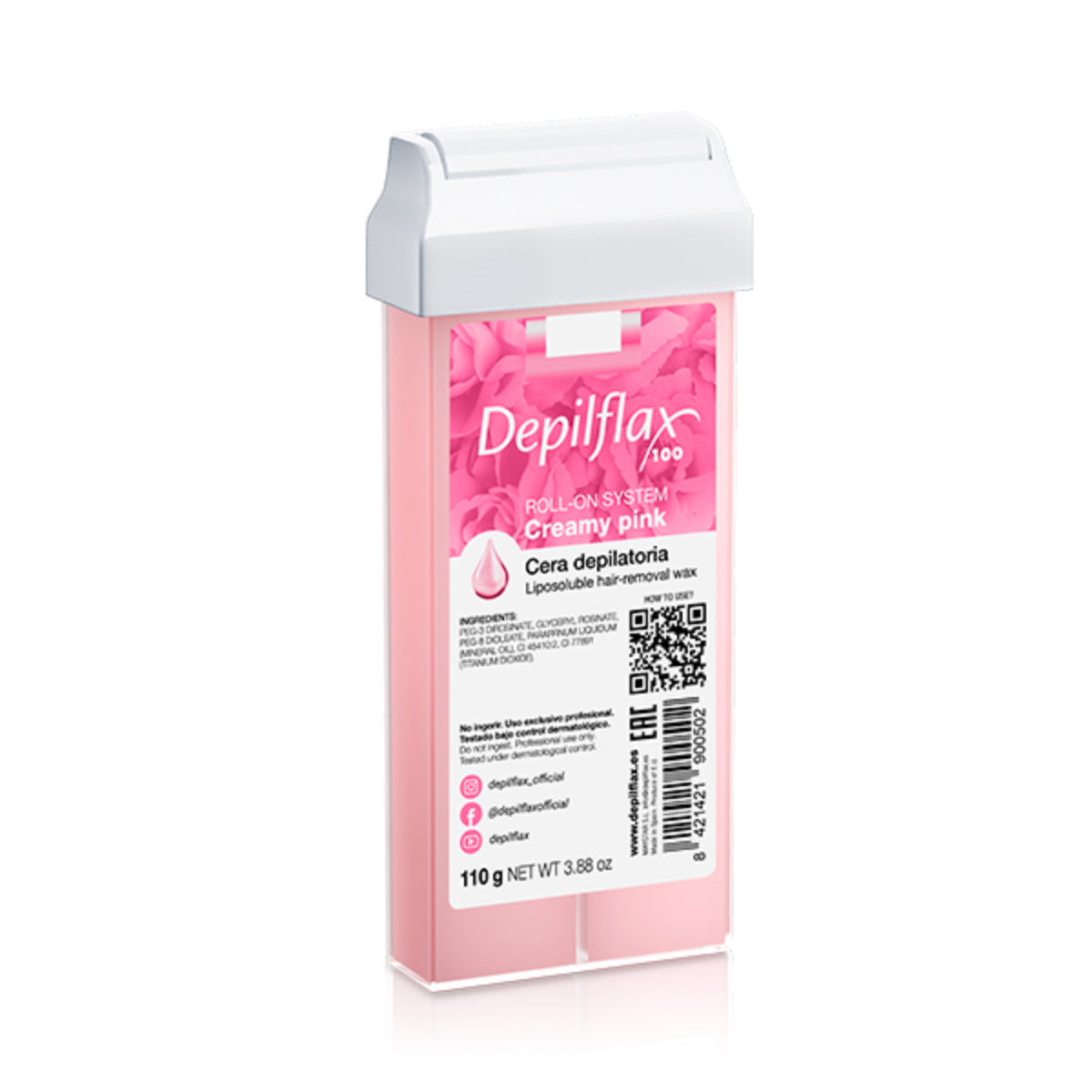 Kreminis depiliacinis vaškas kasetėje Depilflax Creamy Pink, 110 g – pagrindinis vaizdas