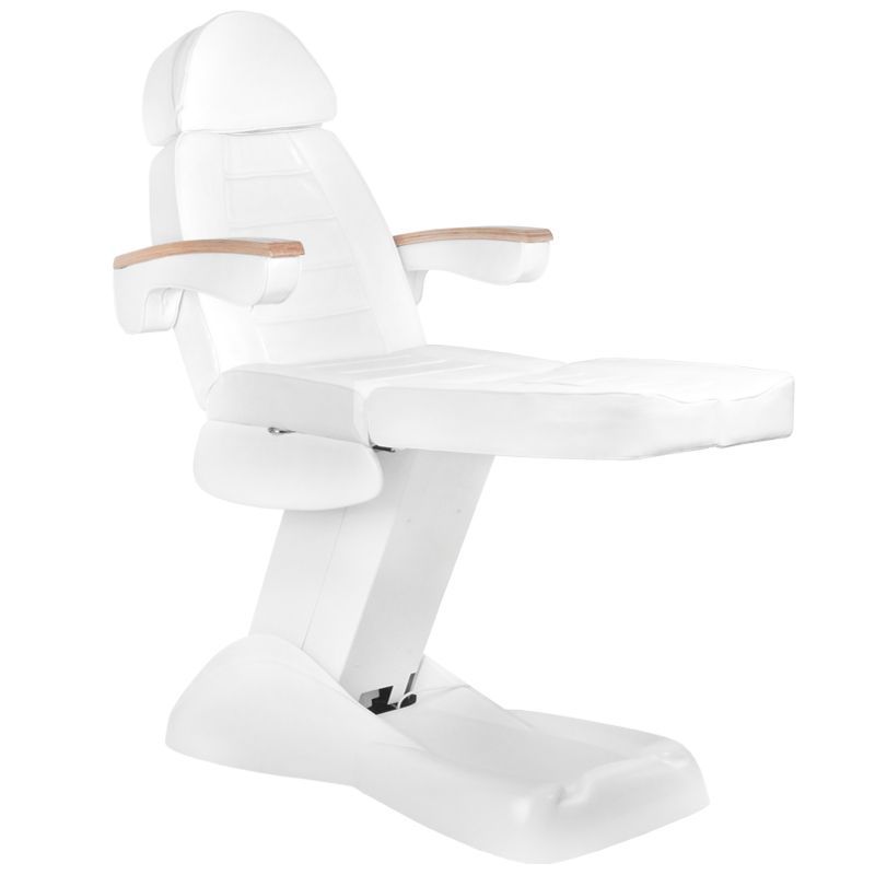 Elektrinė kosmetologinė kėdė - gultas pedikiūrui LUX 5 el. varikliai (balta)