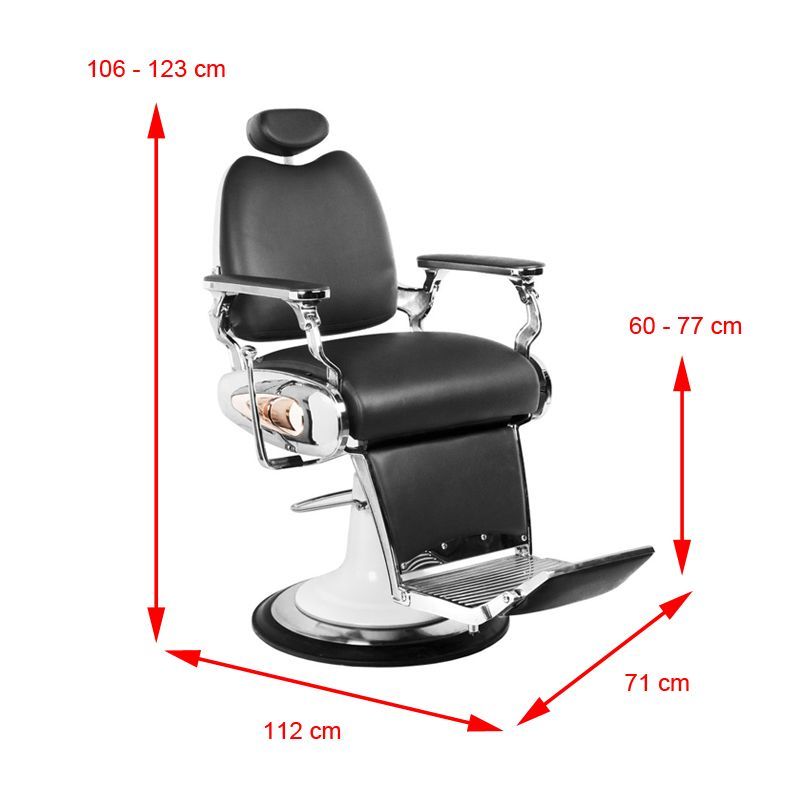 Barberio kėdė GABBIANO MOTO STYLE (juoda)