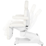 Elektrinė kosmetologinė kėdė - gultas AZZURRO 869A 4 el. varikliai, besisukanti (balta)