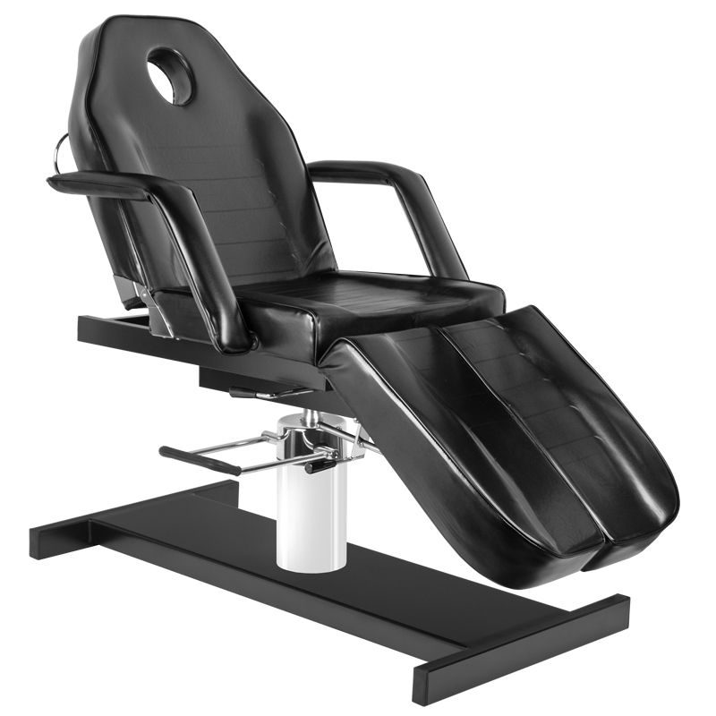 Hidraulinė kosmetologinė kėdė - gultas pedikiūrui 210C (juoda)