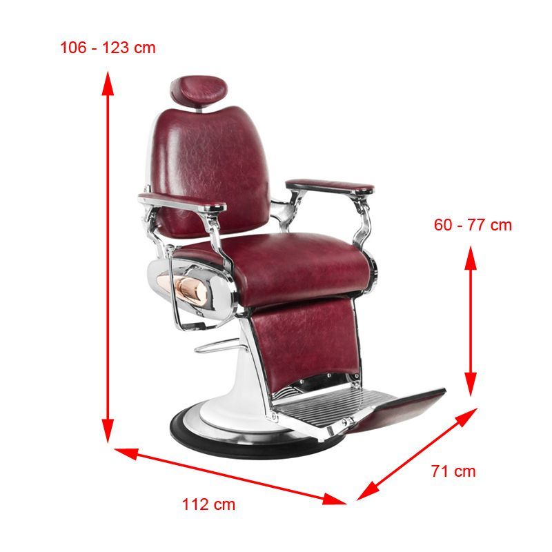 Barberio kėdė GABBIANO MOTO STYLE (bordo)