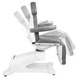 Elektrinė kosmetologinė kėdė - gultas AZZURRO 869A 4 el. varikliai, besisukanti (pilka)