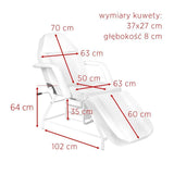 Kosmetologinis gultas su porankiais 557A (balta)