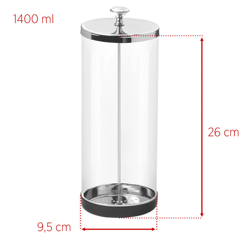Stiklinis indas įrankių dezinfekcijai 1400ML