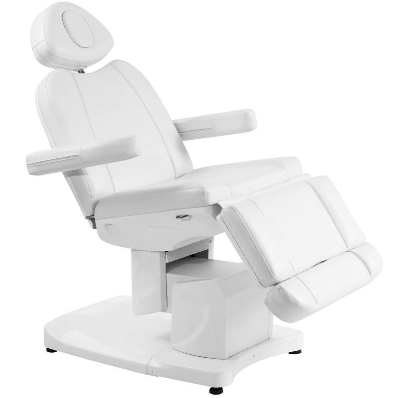 Elektrinė kosmetologinė kėdė - gultas AZZURRO 708A 4 el. varikliai + šildymas (balta)