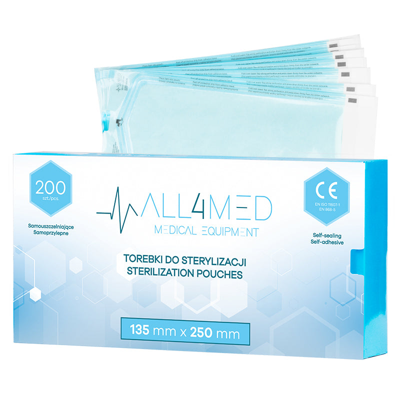 ALL4MED AUTOKLAVO STERILIZAVIMO VOKAI 135MM X 250 MM, 200 VNT.