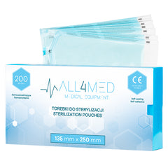 ALL4MED AUTOKLAVO STERILIZAVIMO VOKAI 135MM X 250 MM, 200 VNT.
