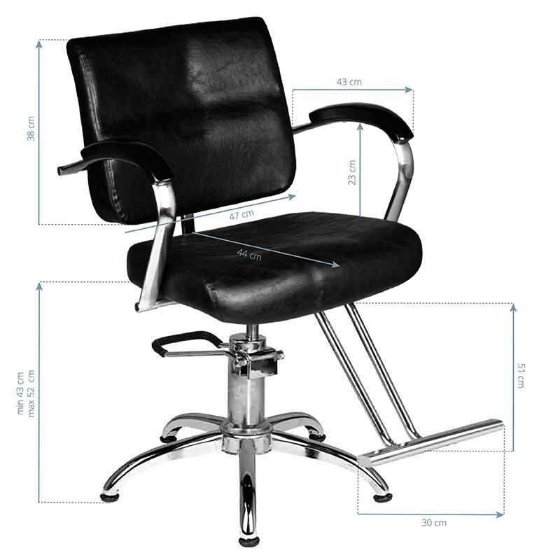 Kirpyklos kėdė SM361 (juoda)