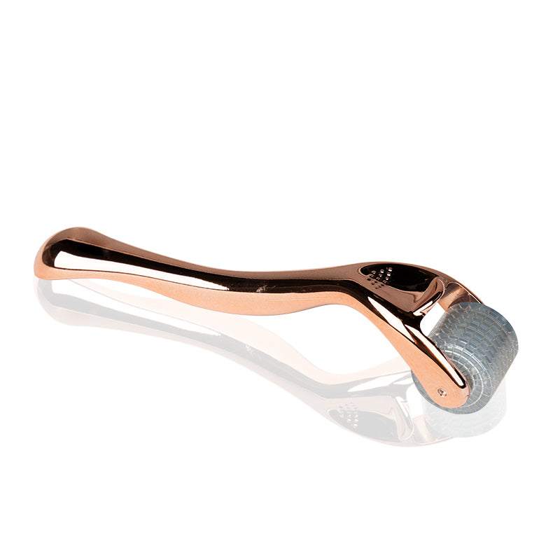 DERMA ROLLER mezoterapijai 0.5 mm 192 titano adatos (rožinio aukso)