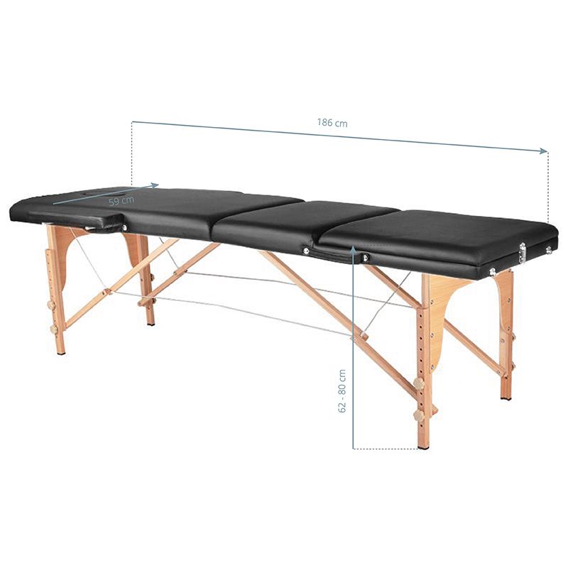 Masažo / SPA stalas - lova KOMFORT 3 (juoda)