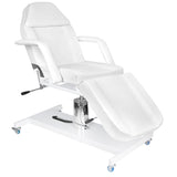 Hidraulinė kosmetologinė kėdė - gultas su ratukais BASIC 210 (balta)