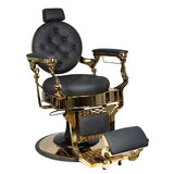 Barberio kėdė GABBIANO CLAUDIUS (juoda/auksinė)