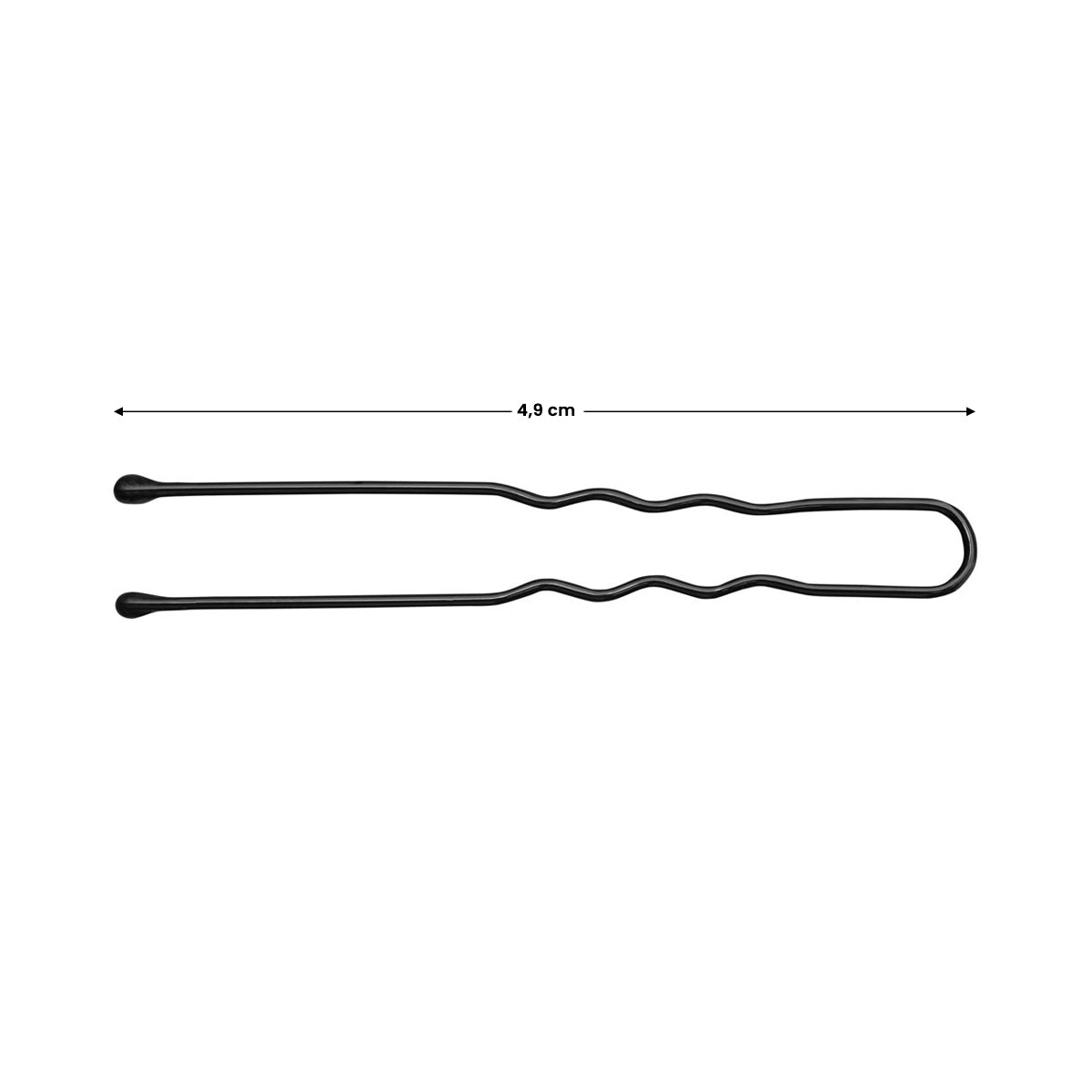 Kokówki fryzjerskie do włosów E-63 150 szt. 4,9 cm czarne