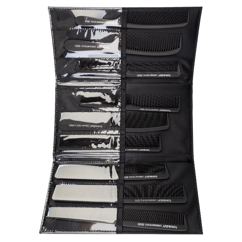 Šukų rinkinys TONI&GUY CARBON N-20 (9 vnt.), su dėklu