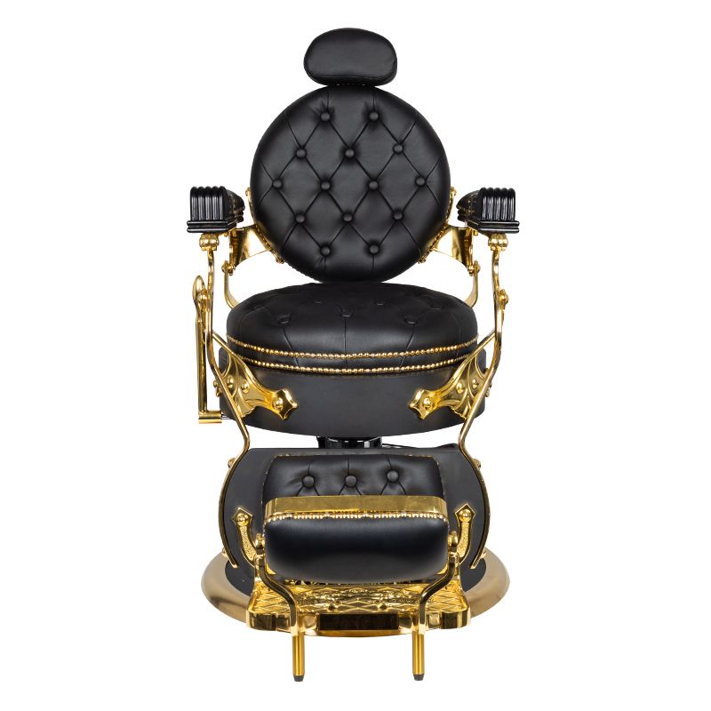 Barberio kėdė GABBIANO CESARE (juoda/auksinė)