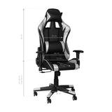 Biuro ir kompiuterinių žaidimų kėdė PREMIUM 912 (juoda/sidabrinė)