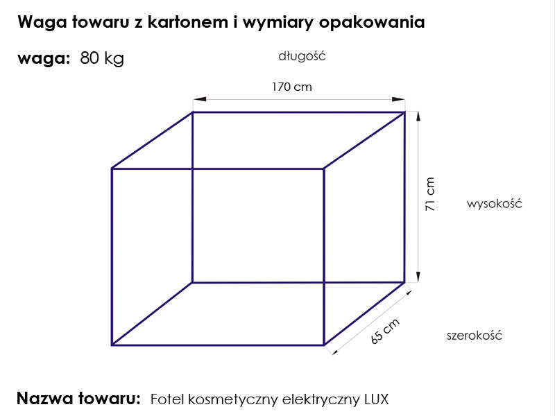LUX elektrinis kosmetologinis gultas, 3 el. motorai, šildomas, baltas