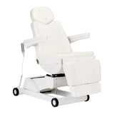 Elektrinė, pasukama kosmetologinė kėdė - lova Azzurro 873 PEDI (balta)